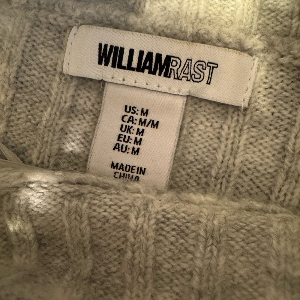 William Rast Gray Ribbed Knit Sweater - Picture 2 of 9